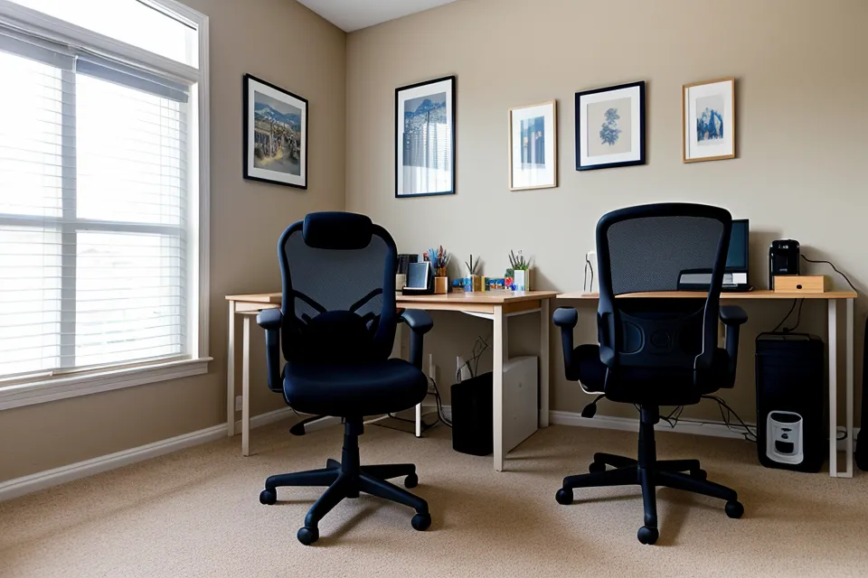 Close-up of the suspension back and Y-tower design on a Herman Miller Sayl chair.