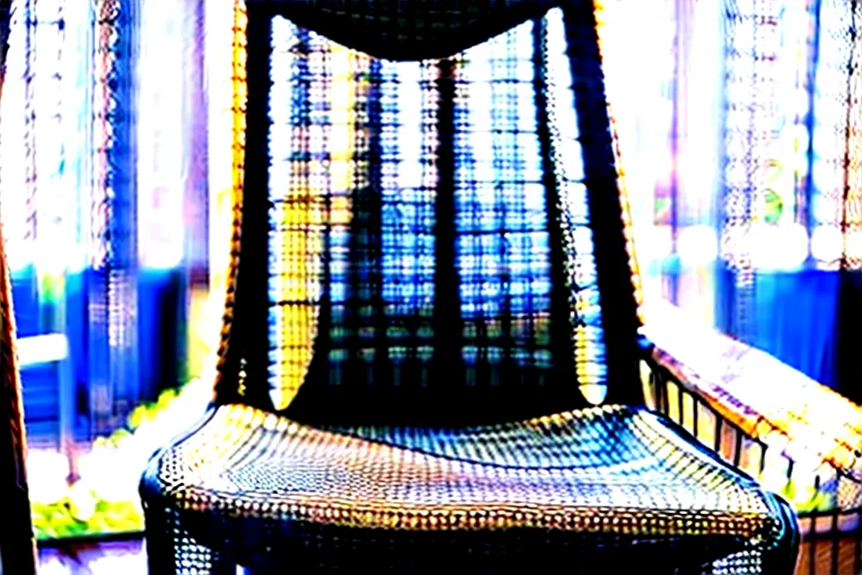 Detailed view of the breathable Intermix mesh on the Steelcase Karman
