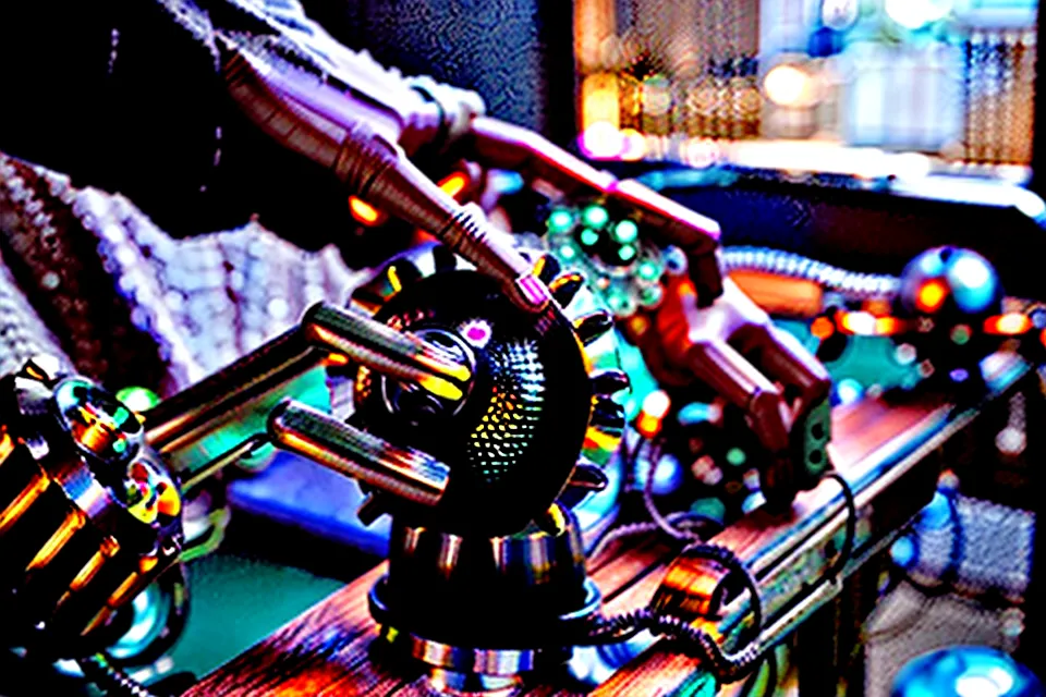 Detail shot of a hand turning the adjustment knobs on an ergonomic chair.